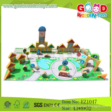 Good Wooden Toys Child Wooden City Printing Blocks For Kids